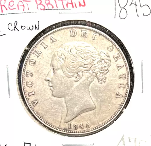 Great Britain 1845 half crown KM 740 XF (w)