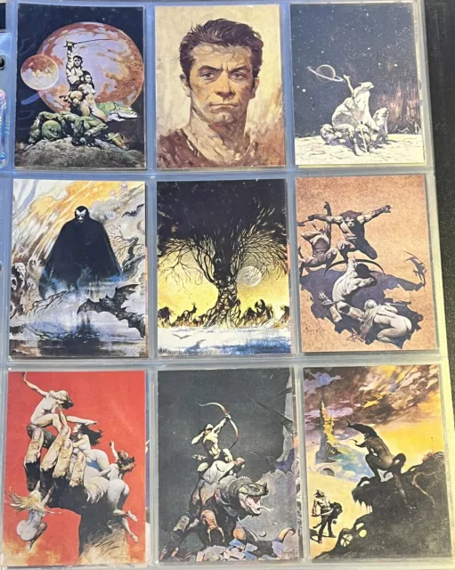 1991 Comic Images FRANK FRAZETTA Complete Base 90 Card Adult Fantasy Set Binder