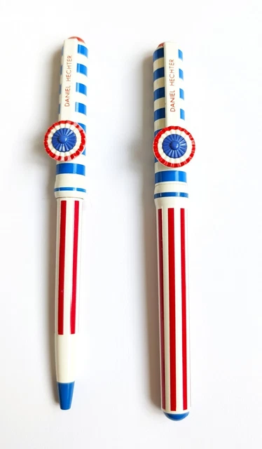 Stylo Plume Daniel Hechter Occasion - Chrome Bleu, Plume Acier TRÈS BON ÉTAT