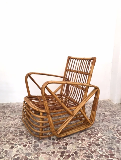 Paul Frankl poltrona in vimini anni ‘40