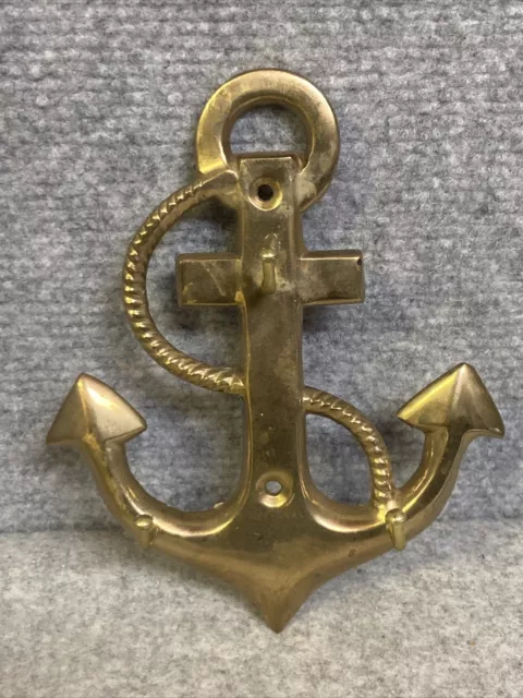 Brass Nautical Ship Anchor Coat hanger  Navy Boating Sailboat Fishing