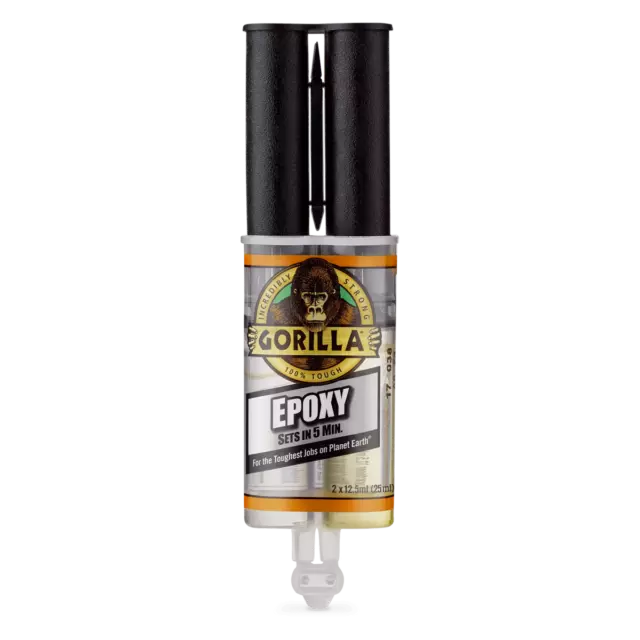 Gorilla Glue Epoxy 25Ml Resealable Syringe Sets In 5 Mins