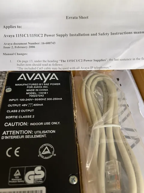 Avaya 1151C1 Power Supply (700356447)