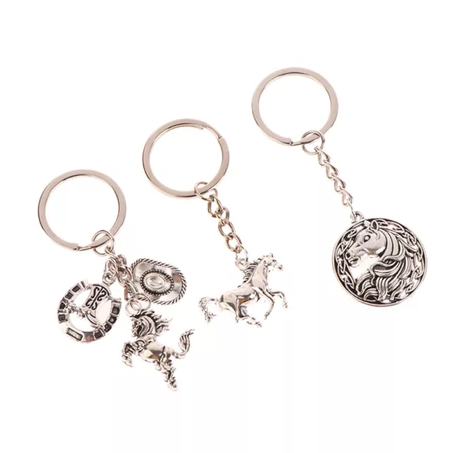 Horse Key Chain Animal Statue Pendant Car Key Ring Charms Bag Decor Jewelry Sp