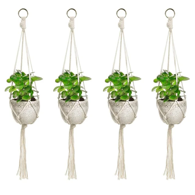 4 Pack Plant Hangers, Hanging Plant Holder Hanging Planter Stand Decor