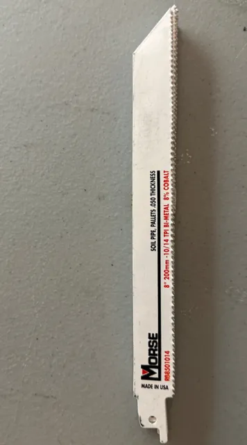11 Blades Morse RB8501014 Bi-metal Reciprocating Saw Blade 8-Inch 10/14TPI (C2S)