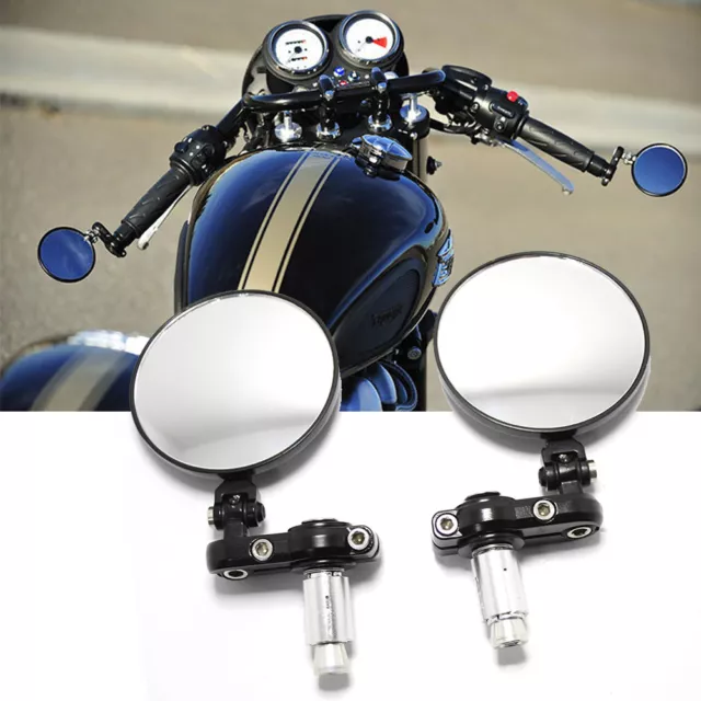 Motorcycle 7/8" Handle Bar End Rear Mirrors For Ducati Monster Street Fighter Us