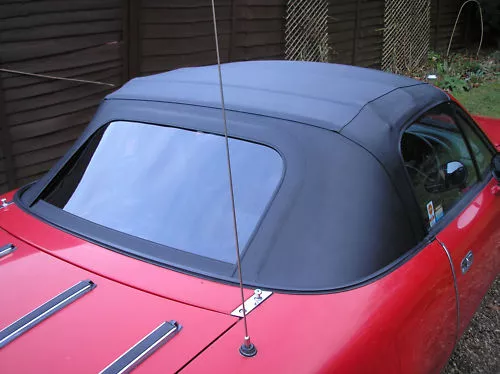 Mazda MX5 MK1 - Miata schwarz Vinyl Soft Top Motorhaube mit Kunststofffenster