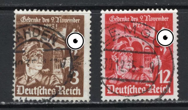 1935 Deutsches Reich aus 598-599 gestempelt Sätze und Einzelmarken zur Auswahl