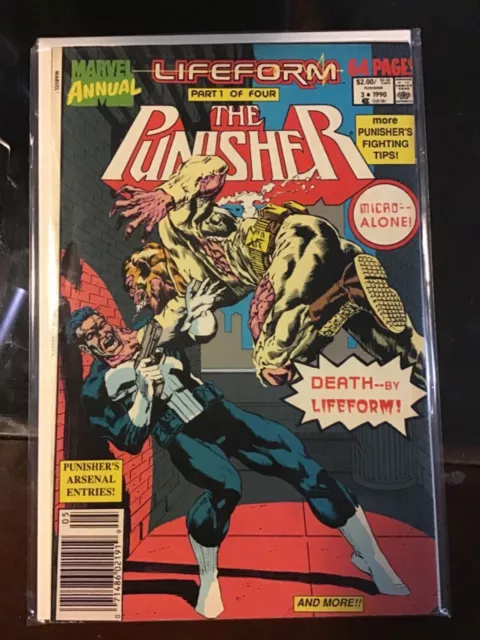 The Punisher ANNUAL #3 1990 MARVEL COMIC BOOK 7.5 NEWSSTAND V1-78