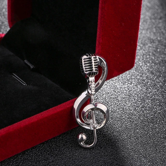 Broche Note De Musique En Alliage - Lot De 2 - Accessoire Vêtements Tendance - Cadeau Pour Musicienne, Fan De Musique - 8