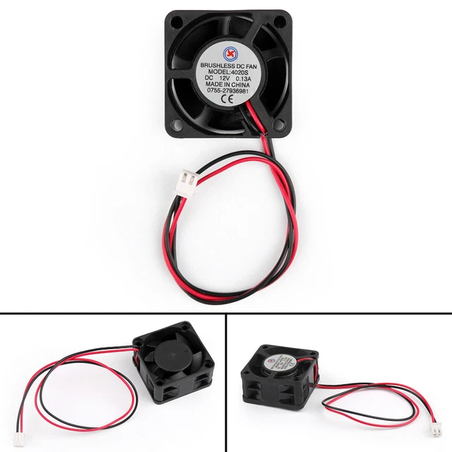 DC 12V 10x 40mm Motor 2Pin 40x40x20mm Sleeve Cool Brushless Cooling Fan 4020S AU