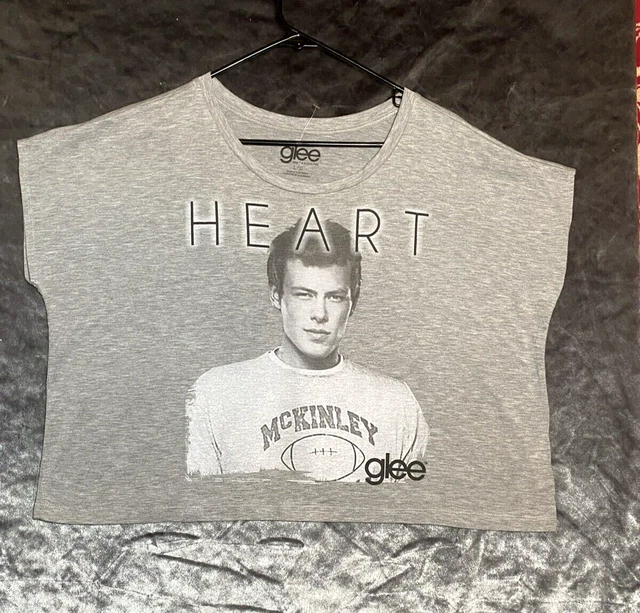 Glee Cory Monteith 2012 T-shirt Fox TV Womens Large Gray RARE EUC Glee Cory Monteith 2012 T-shirt Fox TV Womens Large Gray RARE EUC