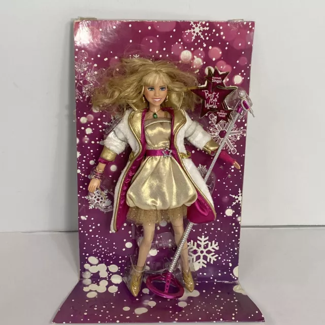 Rare Disney Holiday Pop Star Hannah Montana Fashion Doll 2009 Open Box See Pics