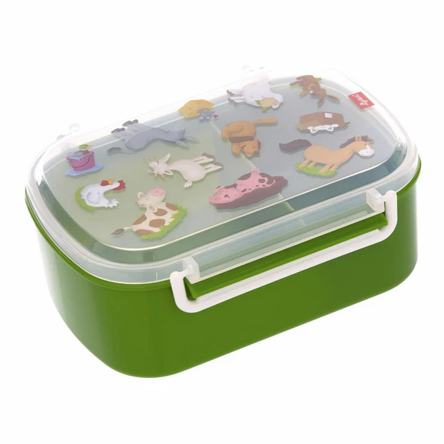 LÄSSIG Lunch Box Per Bambini Con Divisorio - Scatola Portapranzo Colorata, Lavabile In Lavastoviglie - Foto 10