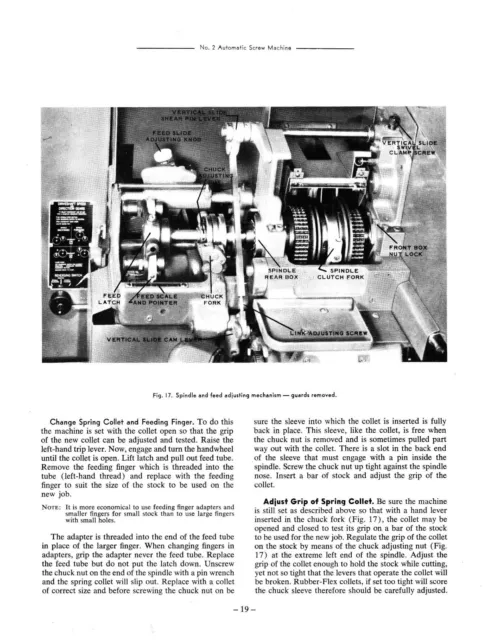 Brown & Sharpe #2 Automatic Screw Machine Operation, Repair & Parts Manual *368 3