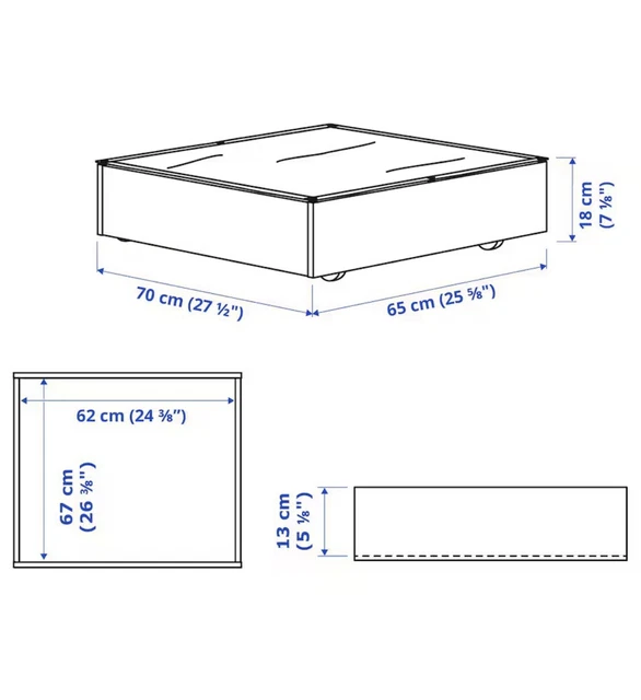 IKEA KIDS ADJUSTABLE Minnen Bedframe, mattress & underbed storage