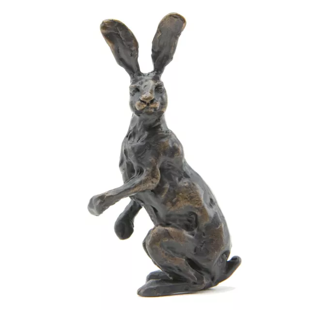 Sue Maclaurin "Alert Hare Maquette" Solid Bronze Sculpture by Nelson & Forbes