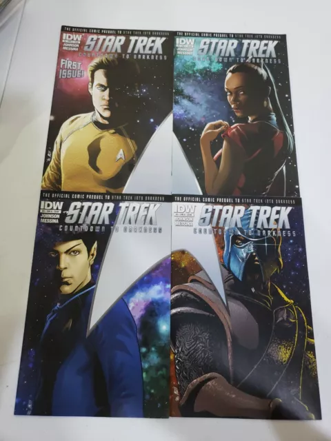 Alternative comic lot star trek countdown to darkness 1-4 nm bagged boarded