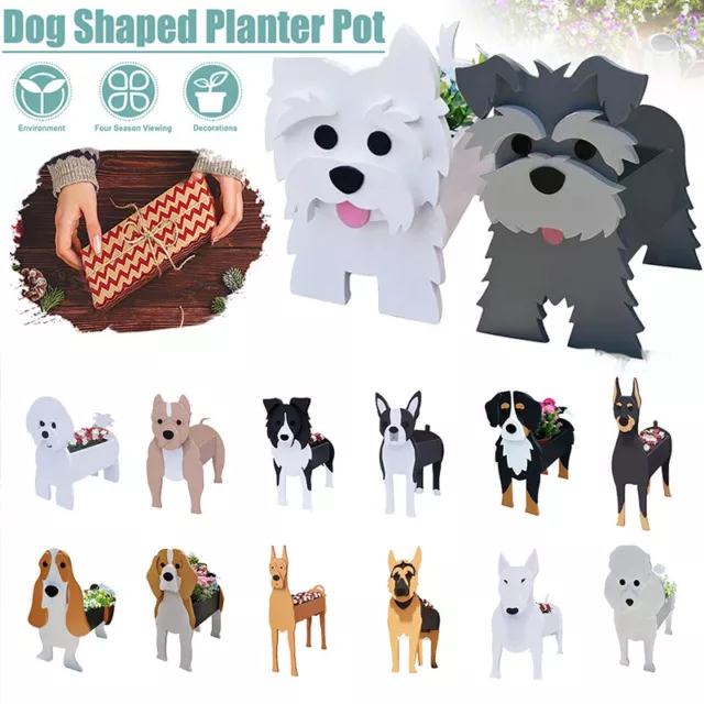 Cute Dog Planter Plant Pot Animal Shaped Cartoon Flower Pot Garden Home Decor