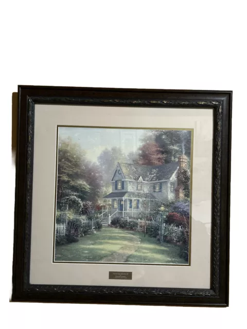 🎄Thomas Kinkade “Victorian Garden II” Library Edition Matted Print Framed 28x28