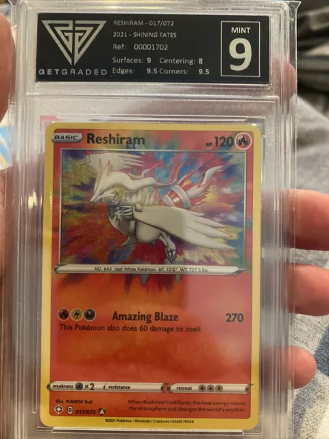 Reshiram - 017/072 Shining Fates AMAZING RARE Pokemon - NM/MINT