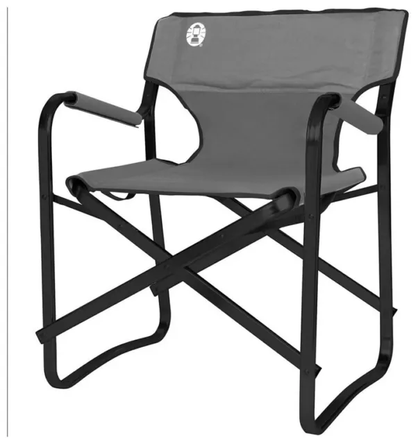 Coleman Deck Chair Stahl, Regiestuhl grau/schwarz