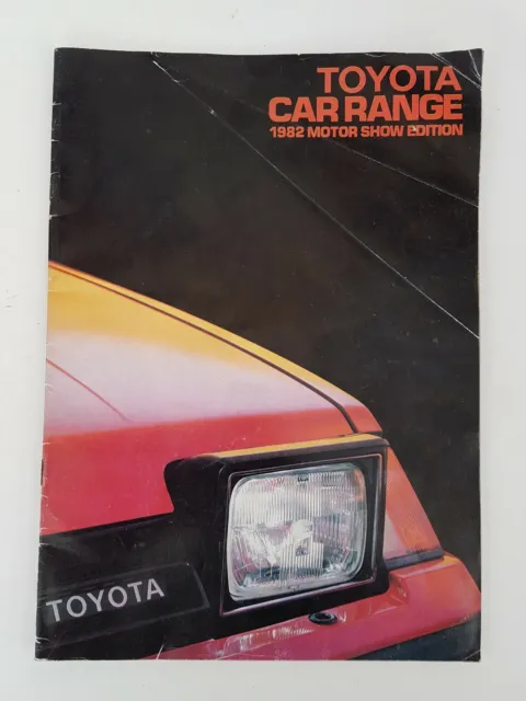 Toyota Car Range Sales Brochure Dated 1982 Celica Supra Corolla Cressida Crown