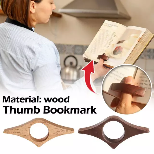 Book Page Holder -Handmade Walnut Thumb Bookmark - Gifts For Book Lovers,