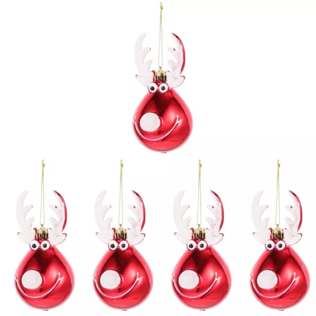 10 Pcs Christmas Bells Xmas Pendants Hanging Decors Party Decorations Elk