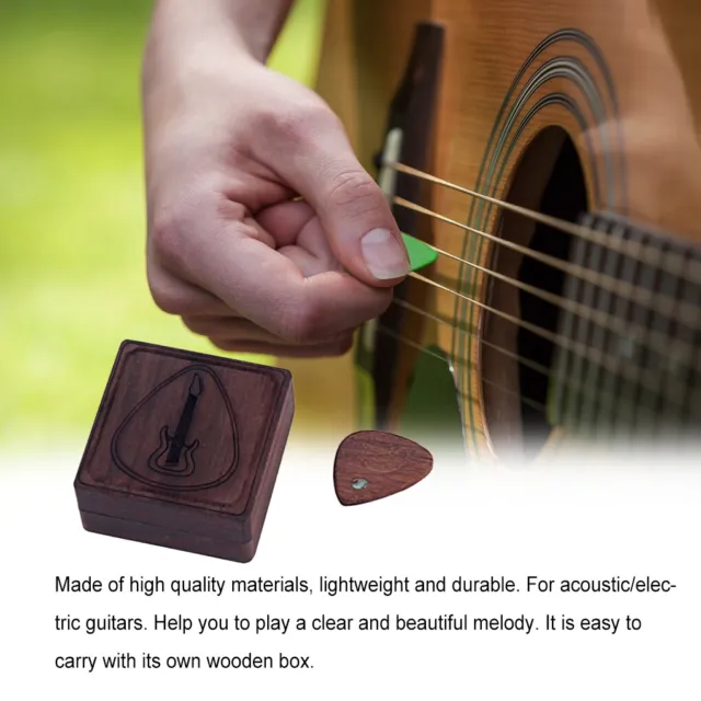 Acoustic Guitar Pick with Storage Box Musical Accessory Plectrums Case