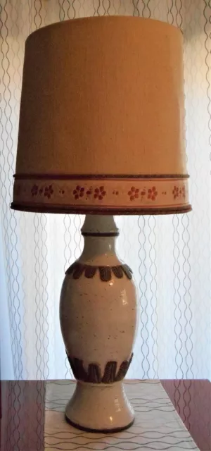 Rara Lampada Da Tavolo In Ceramica  "  Zaccagnini  Firenze  " Anni 60