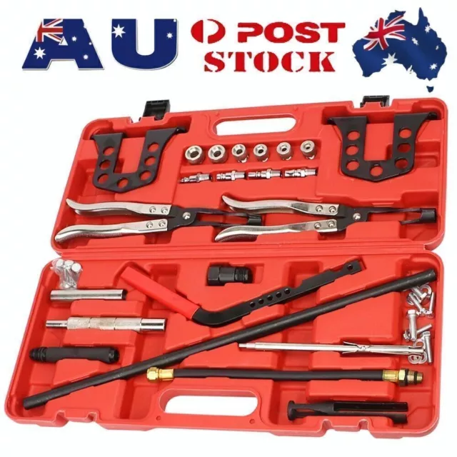 Pro Cylinder Valve Spring Compressor Stem Seal Installer Remover Tool Kit & Case