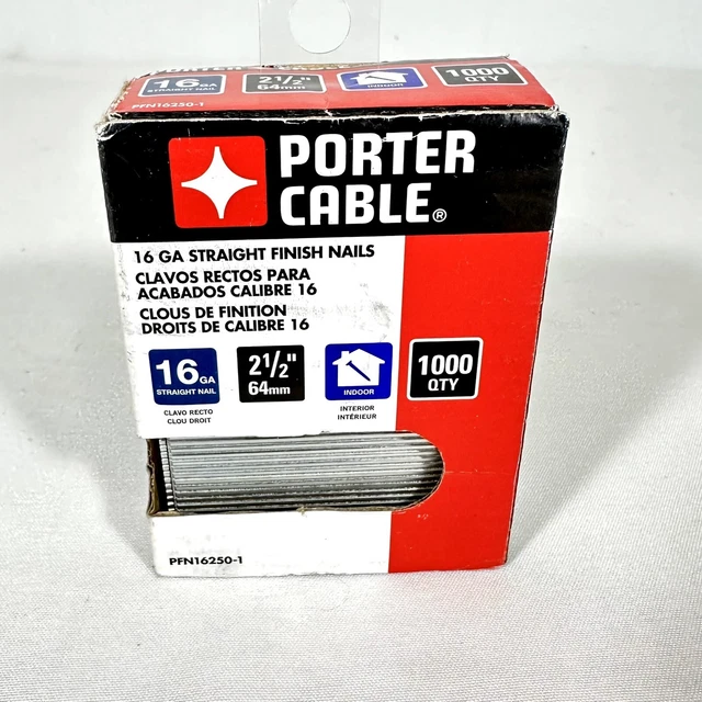 PORTER-CABLE PFN16250-1  2-1/2-Inch, 16 Gauge Finish Nails (1000-Pack)