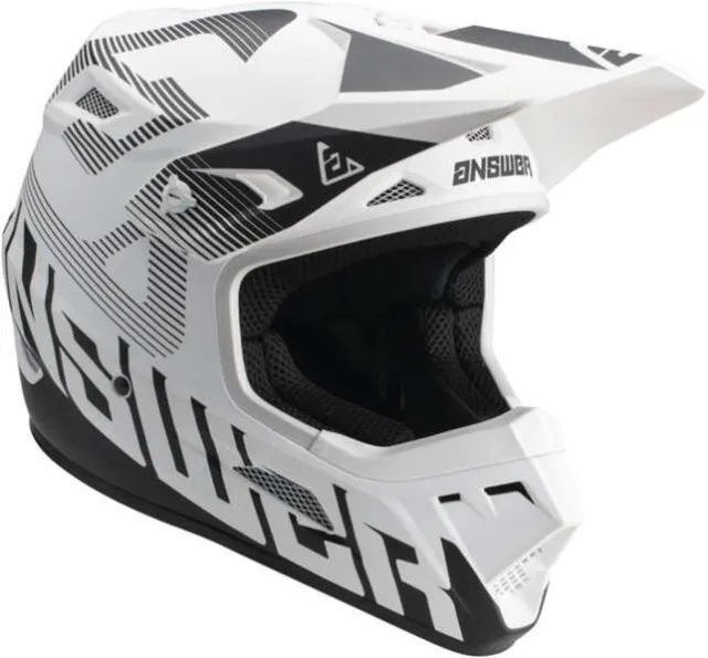 Answer Racing Ar1 Bold Motocross Helmet White Black S 447656