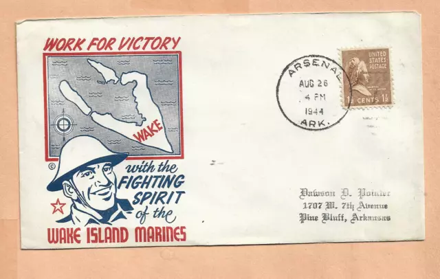 Zweiter Weltkrieg Militär Mail Wake Island Marines Aug 26,1944 Arsenal Arche