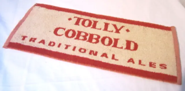 Vintage Tolly Cobbold Bar Towel Mat Runner Man Cave