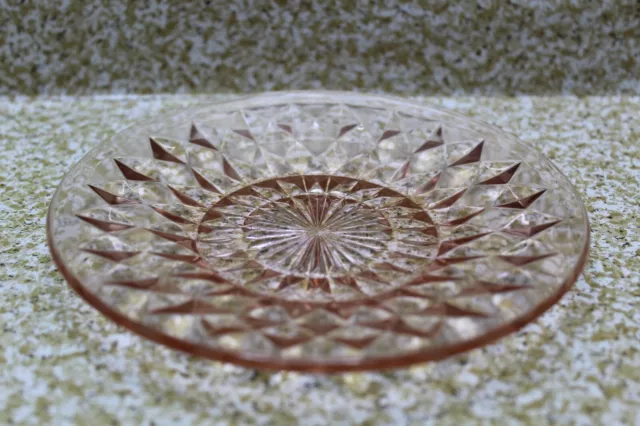 VTG. Jeannette Depression Glass Windsor Diamond Pink 6" Lunch Plate SEE ALL PICS