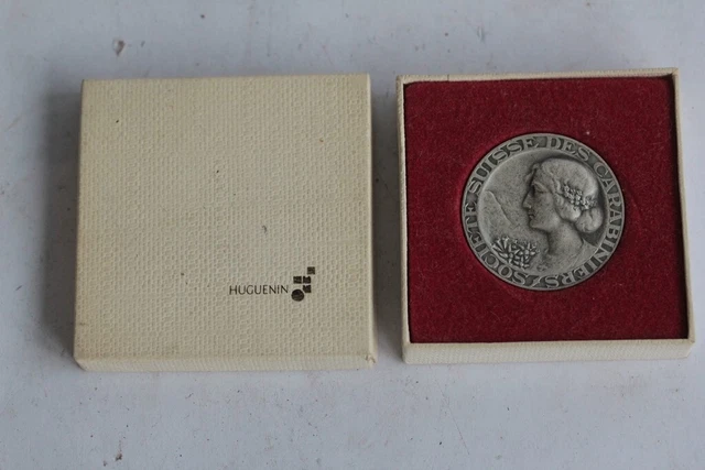SUISSE: MÉDAILLE-PLAQUE EN bronze, tour de Suisse 1934, par Huguenin