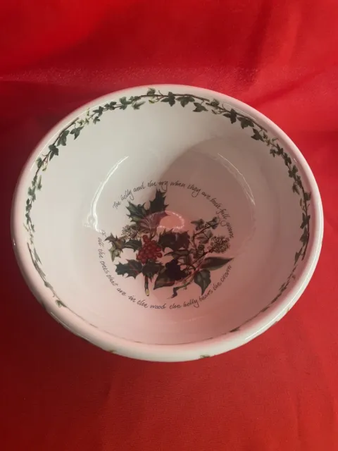 Portmeirion The Holly And The Ivy 23cm 9 1/4" Large Serving Bowl White Green