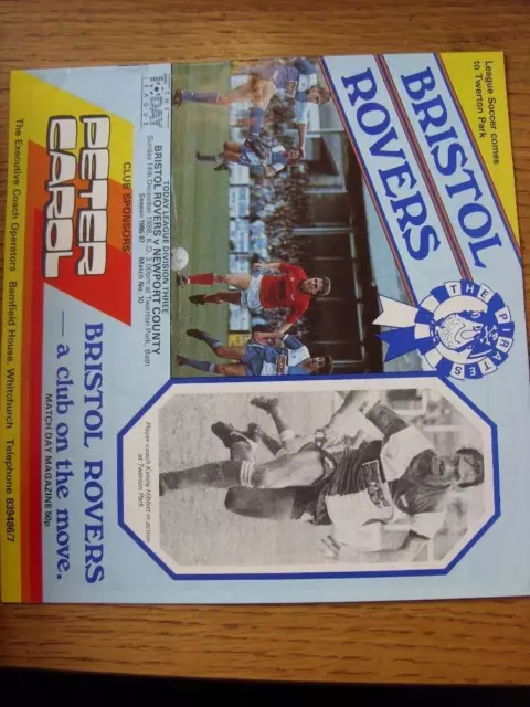 14/12/1986 Bristol Rovers v Newport County  (Team Changes)