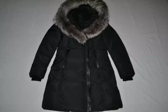 Authentic Mackage Women Kay  Long Black Grey Winter Coat Fur Hood All Sizes New