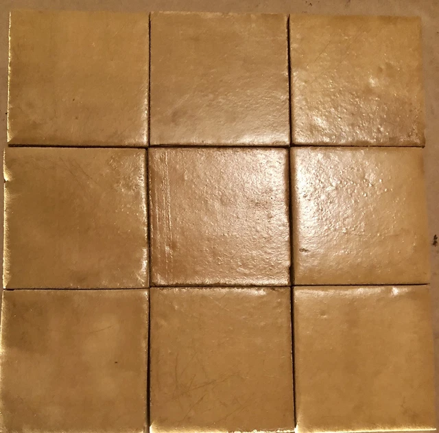 4x4 Cottage Craft Tile Arts and Crafts Beige Kitchen Fireplace Wall Tile 18 pcs