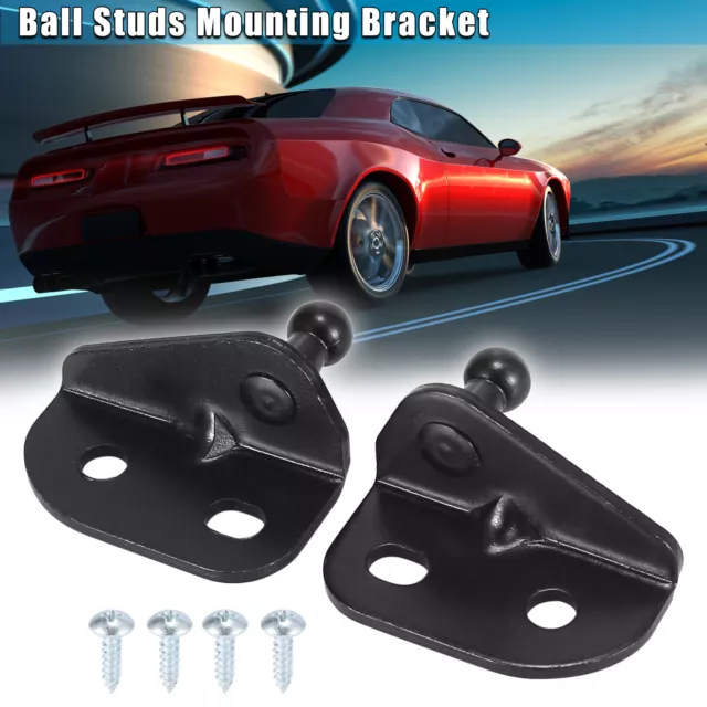 1 Set Black Car Ball Studs Mounting Brackets for Gas Struts Shocks 47x43x24mm