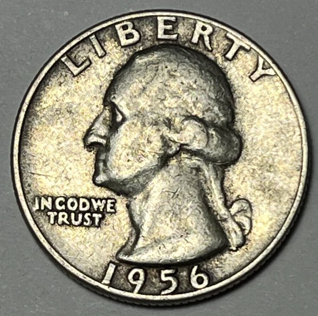 1956 P Washington Quarter 90% Silver Free Shipping KL13