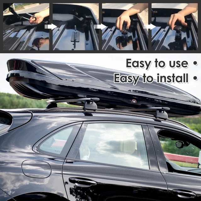 4 Pcs Roof Box Mounting U Bracket Car Van Mounting Fitting Kit Universal Roof Box U Bolts Clamps With 8 Heavy Duty Lock Nuts Roof Box Bracket Instal