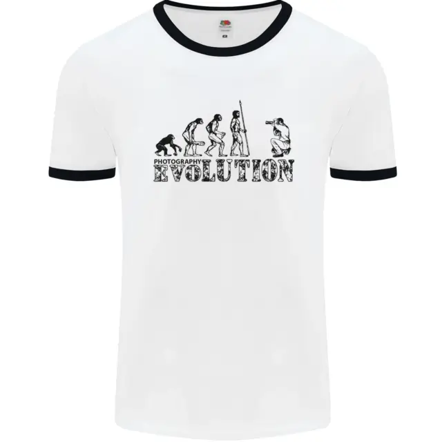 Evolution Photographer Funny Photography Mens Ringer T-Shirt