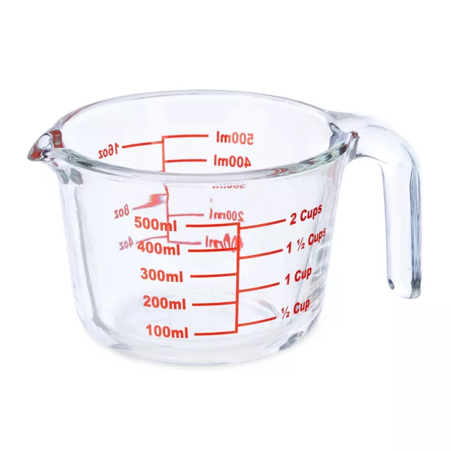 Verre mesureur Carafe graduée Verre doseur 500 ml Pichet gradué avec bec verseur