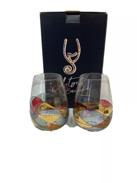 Cornet B Barcelona Sagrada Stemless Wine Glasses Set of 2 Wine