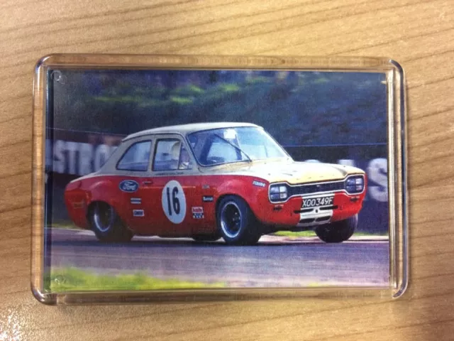 BTCC Ford Escort Mk1 Alan Mann ~ Iconic Race Car ~ Fridge Magnet / Mini Frame